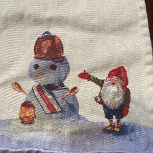 Williams Sonoma Kids Childrens Christmas Apron Nordic Elves Baking Cooking Gnome